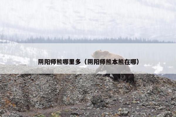 阴阳师熊哪里多（阴阳师熊本熊在哪）