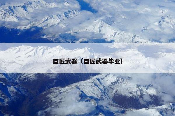 巨匠武器（巨匠武器毕业）