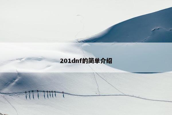 201dnf的简单介绍
