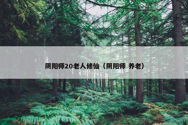 阴阳师20老人修仙（阴阳师 养老）