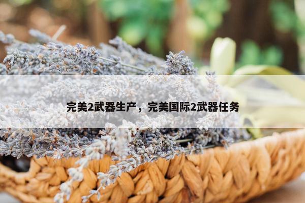 完美2武器生产，完美国际2武器任务