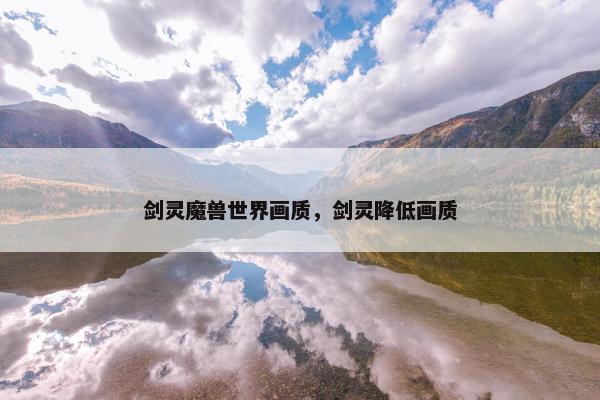 剑灵魔兽世界画质，剑灵降低画质