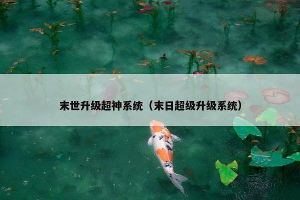 末世升级超神系统（末日超级升级系统）