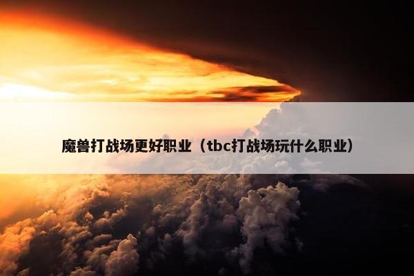 魔兽打战场更好职业（tbc打战场玩什么职业）