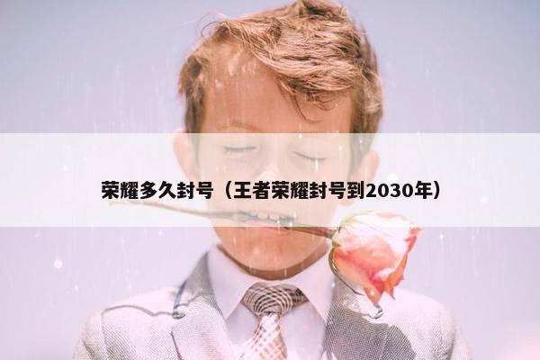 荣耀多久封号（王者荣耀封号到2030年）