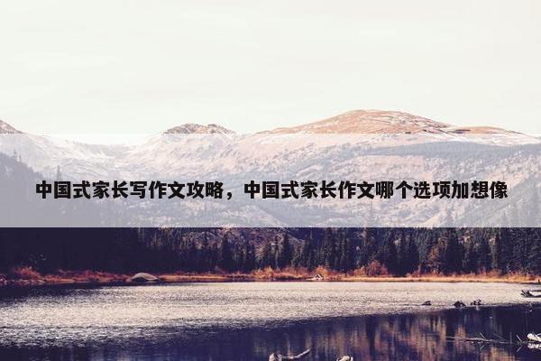 中国式家长写作文攻略，中国式家长作文哪个选项加想像