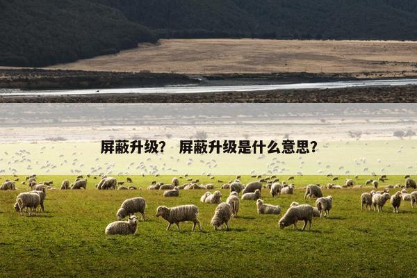 屏蔽升级？ 屏蔽升级是什么意思？