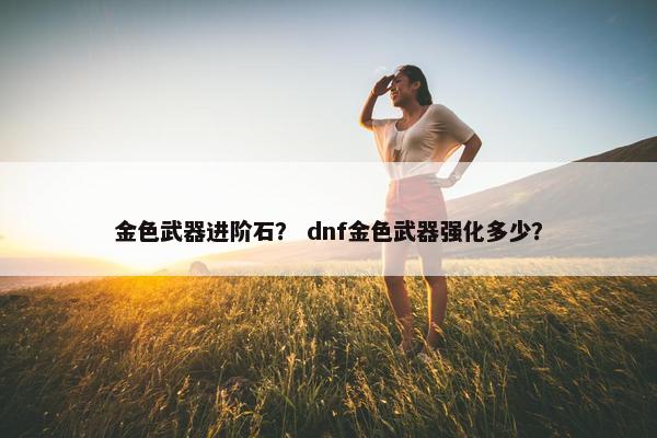金色武器进阶石？ dnf金色武器强化多少？