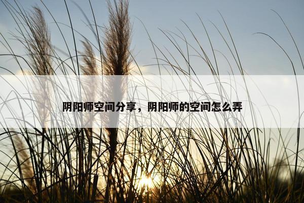 阴阳师空间分享，阴阳师的空间怎么弄