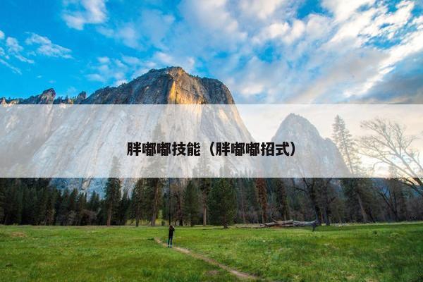 胖嘟嘟技能（胖嘟嘟招式）