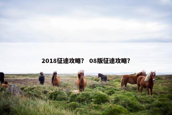 2018征途攻略？ 08版征途攻略？