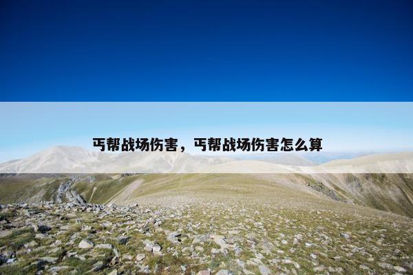 丐帮战场伤害，丐帮战场伤害怎么算
