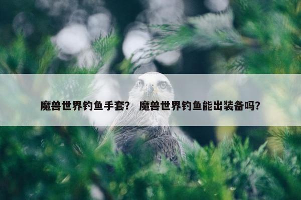 魔兽世界钓鱼手套？ 魔兽世界钓鱼能出装备吗？