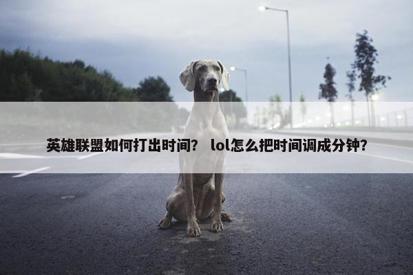 英雄联盟如何打出时间？ lol怎么把时间调成分钟？