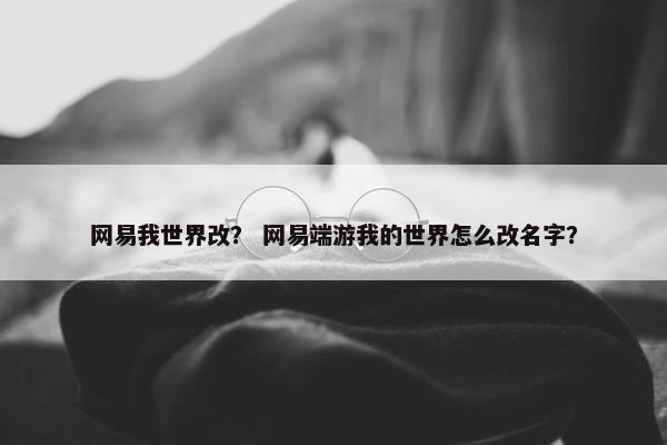 网易我世界改？ 网易端游我的世界怎么改名字？