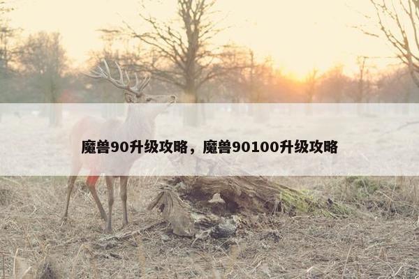 魔兽90升级攻略，魔兽90100升级攻略