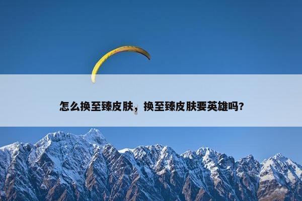 怎么换至臻皮肤，换至臻皮肤要英雄吗?