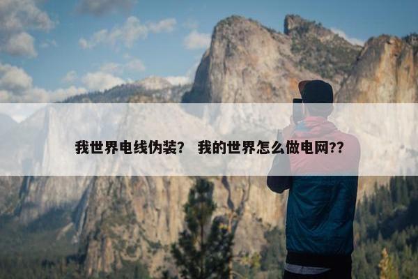 我世界电线伪装？ 我的世界怎么做电网?？