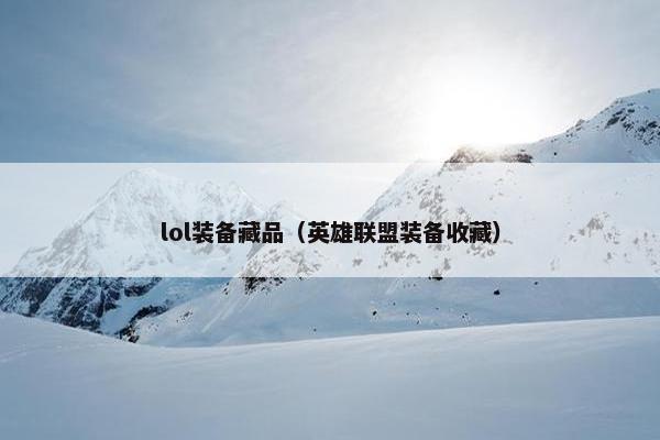 lol装备藏品（英雄联盟装备收藏）