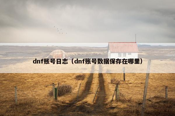 dnf账号日志（dnf账号数据保存在哪里）