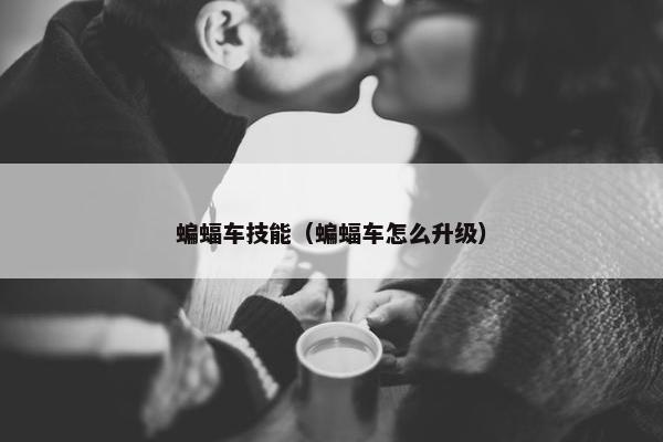 蝙蝠车技能（蝙蝠车怎么升级）