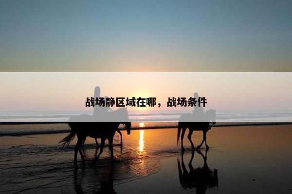 战场静区域在哪，战场条件