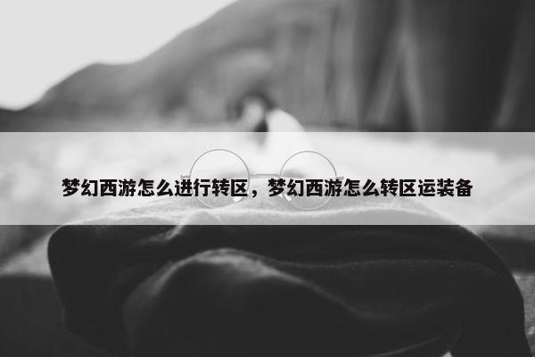 梦幻西游怎么进行转区，梦幻西游怎么转区运装备