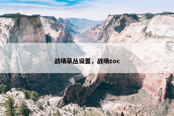 战场草丛设置，战场zoc