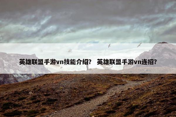 英雄联盟手游vn技能介绍？ 英雄联盟手游vn连招？