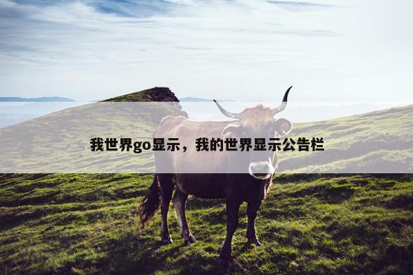我世界go显示，我的世界显示公告栏