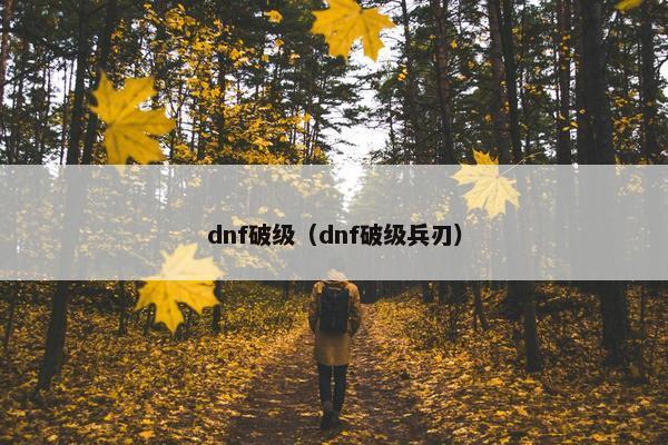 dnf破级（dnf破级兵刃）