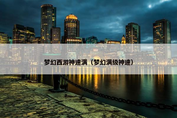 梦幻西游神速满（梦幻满级神速）