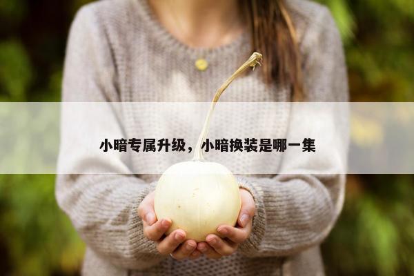 小暗专属升级，小暗换装是哪一集