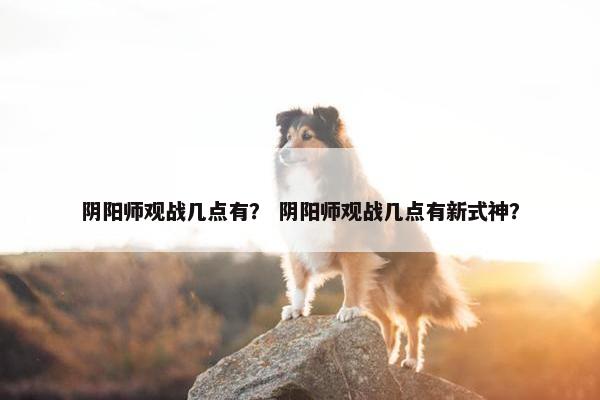 阴阳师观战几点有？ 阴阳师观战几点有新式神？