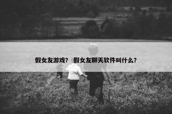 假女友游戏？ 假女友聊天软件叫什么？