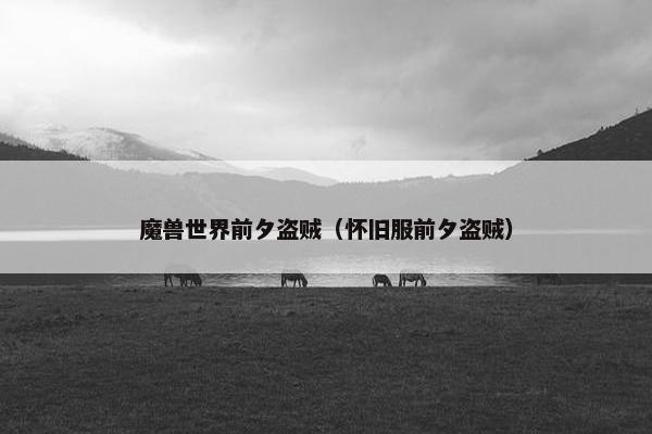 魔兽世界前夕盗贼（怀旧服前夕盗贼）