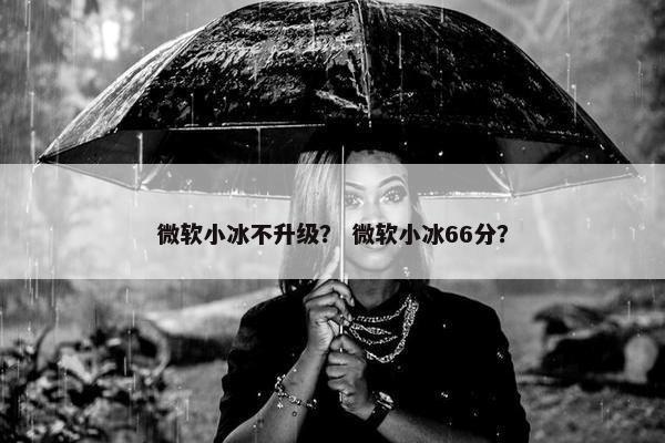 微软小冰不升级？ 微软小冰66分？