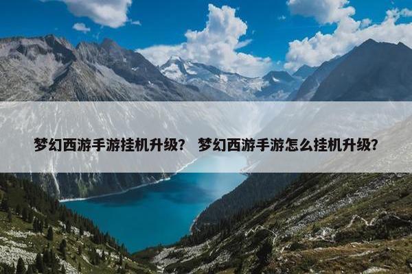 梦幻西游手游挂机升级？ 梦幻西游手游怎么挂机升级？