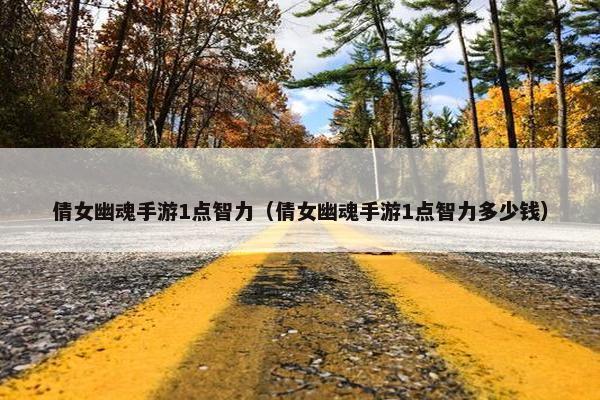 倩女幽魂手游1点智力（倩女幽魂手游1点智力多少钱）