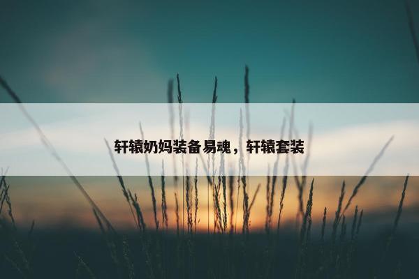 轩辕奶妈装备易魂，轩辕套装