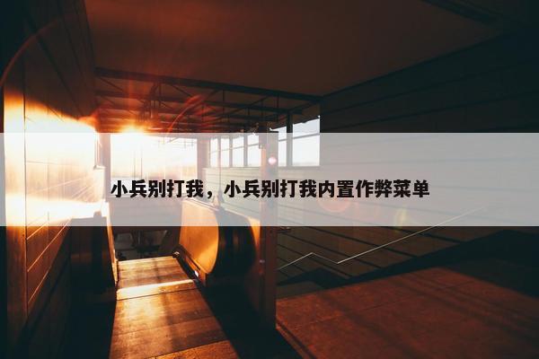 小兵别打我，小兵别打我内置作弊菜单