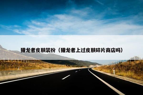 猎龙者皮肤装扮（猎龙者上过皮肤碎片商店吗）