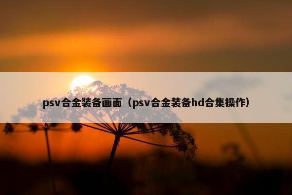 psv合金装备画面（psv合金装备hd合集操作）