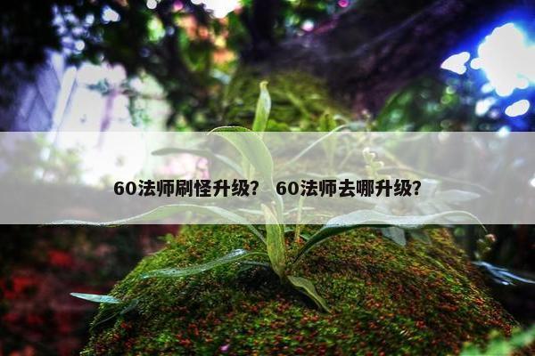 60法师刷怪升级？ 60法师去哪升级？