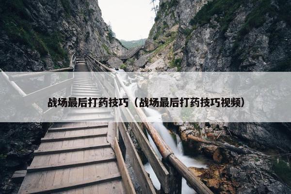 战场最后打药技巧（战场最后打药技巧视频）