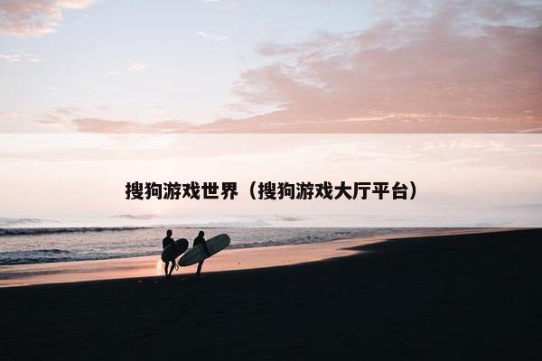 搜狗游戏世界（搜狗游戏大厅平台）