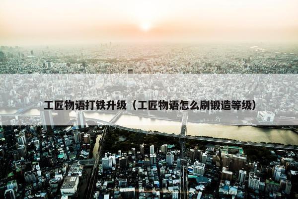 工匠物语打铁升级（工匠物语怎么刷锻造等级）