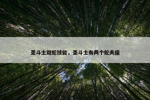 圣斗士双蛇技能，圣斗士有两个蛇夫座