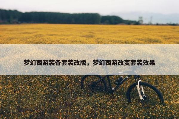 梦幻西游装备套装改版，梦幻西游改变套装效果