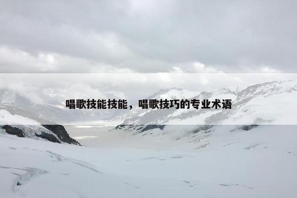 唱歌技能技能，唱歌技巧的专业术语